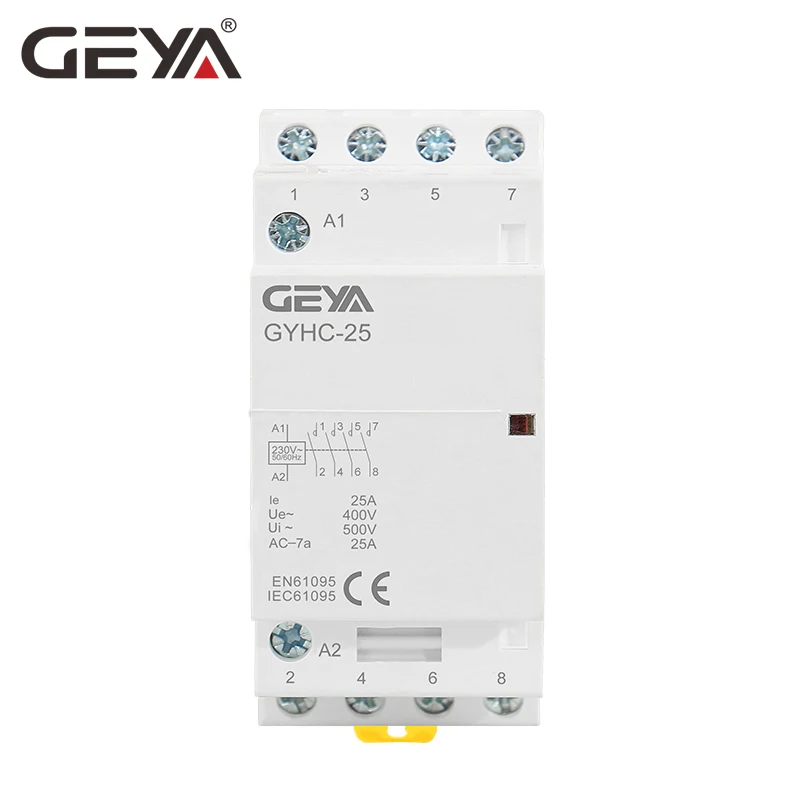 Бесплатная доставка модульный контактор GEYA 4P 25A 4NO или 2NO2NC переменного тока DIN