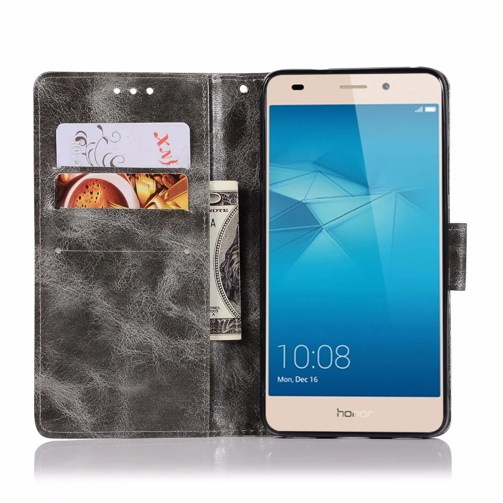 Чехол для Huawei Honor 5C 5 2 дюйма чехол-бумажник из искусственной кожи телефона