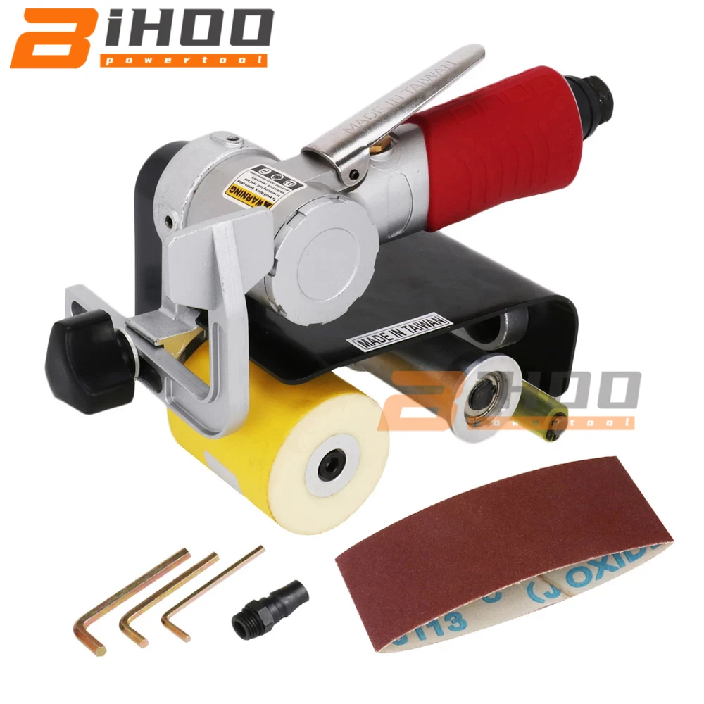 Pneumatic Belt Sander Polishing Grinding Machine Sharpener Multifunctional Grinder Belt Sander Polishing Tool Set