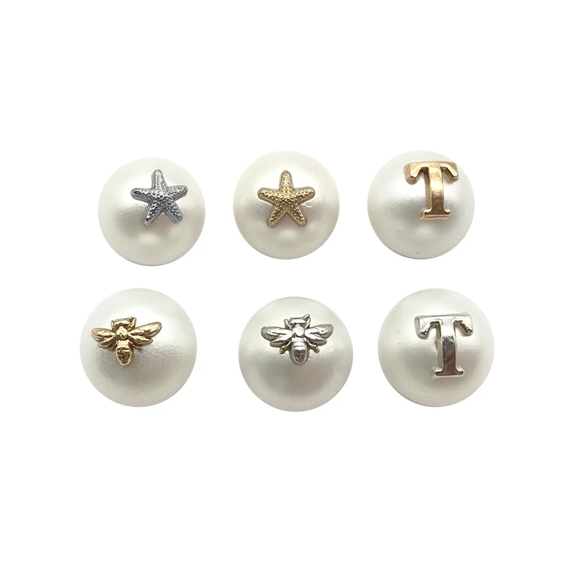 Пуговицы круглые жемчужные для украшения футболки одежды 6 шт. | Дом и сад