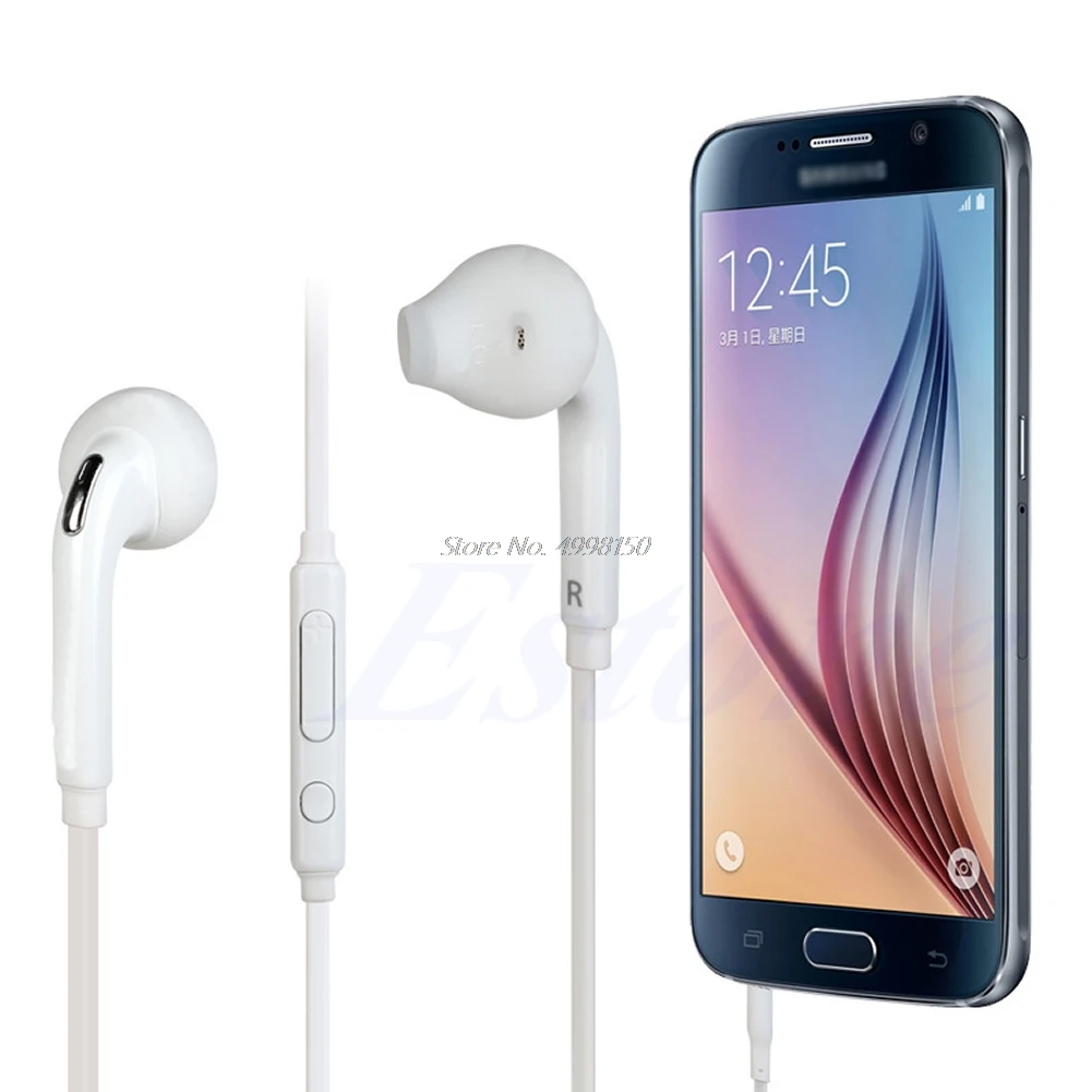 Новые наушники вкладыши с микрофоном для Samsung Galaxy S6 Edge S5 S4 i9800 Прямая