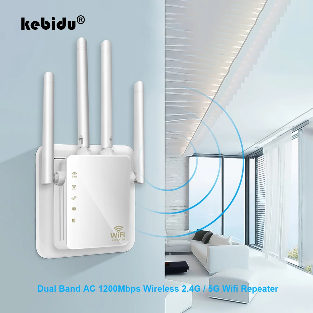 Kebidu двухдиапазонный 1200 Мбит/с беспроводной 2 4G/фоторетранслятор Wi