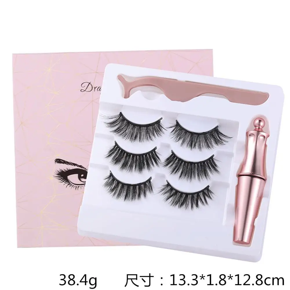

Magnetic False Eyelashes with Liquid Eyeliner for Eyes Eyelash Extension Female Makeup Tools Accessories Wholesale
