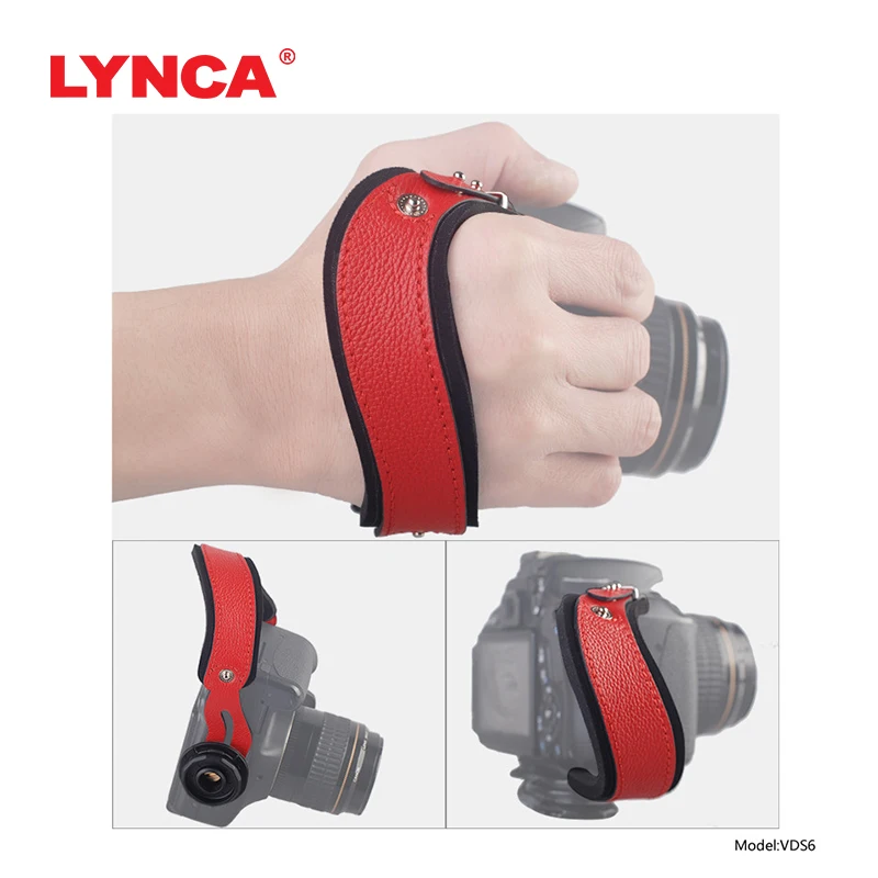 

LYNCA Camera Hand Strap Grip with Quick Release Plate High-end Wrist Strap Leather Belt For DSLR SLR Mirroless Digital Camera