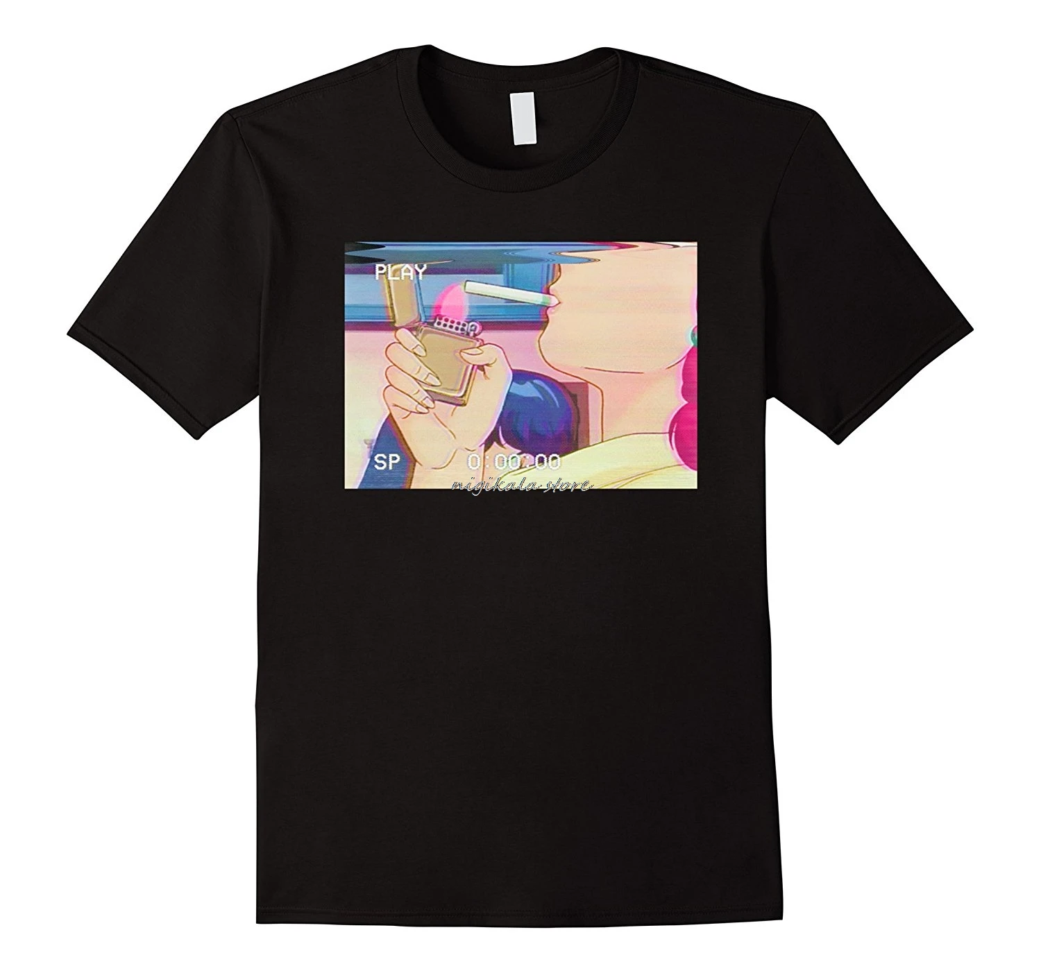 Футболка мужская с коротким рукавом круглым вырезом и принтом грустных