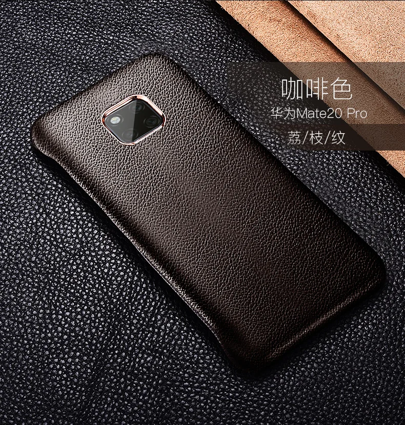 Бескаркасный чехол для телефона huawei mate 20 mate 20 Pro полностью зернистая кожа бизнес Ретро винтажный Чехол для задней панели из натуральной воловьей кожи