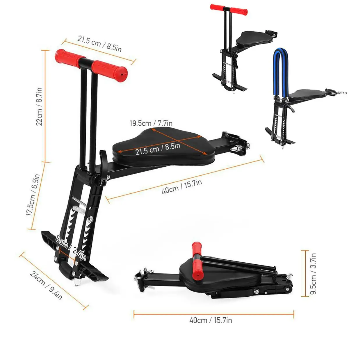 

U Style Detachable Child Bicycle Safe-T-Seat Children Bicycle Seats Bike Front Seat Chair Carrier Outdoor Sport Protect Seat