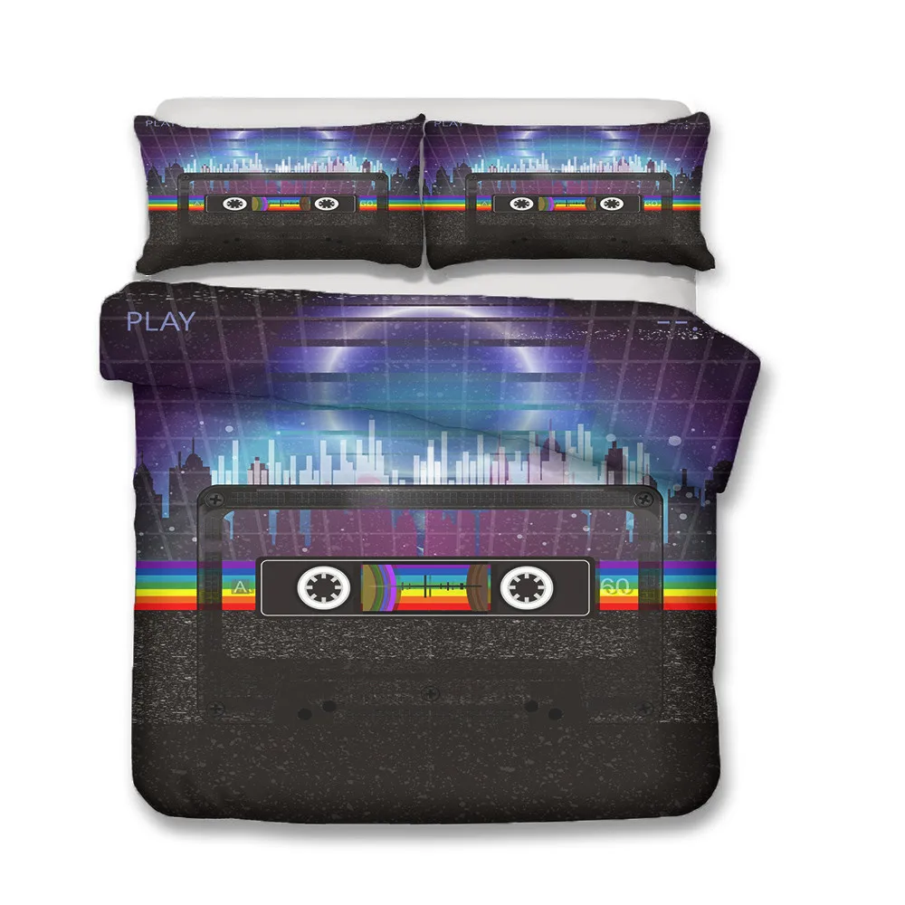 Comforter Set Color Tape Notes Printed Home Textiles Duvet Cover with Pillowcsaes Bed Linen Bedroom Clothes | Дом и сад
