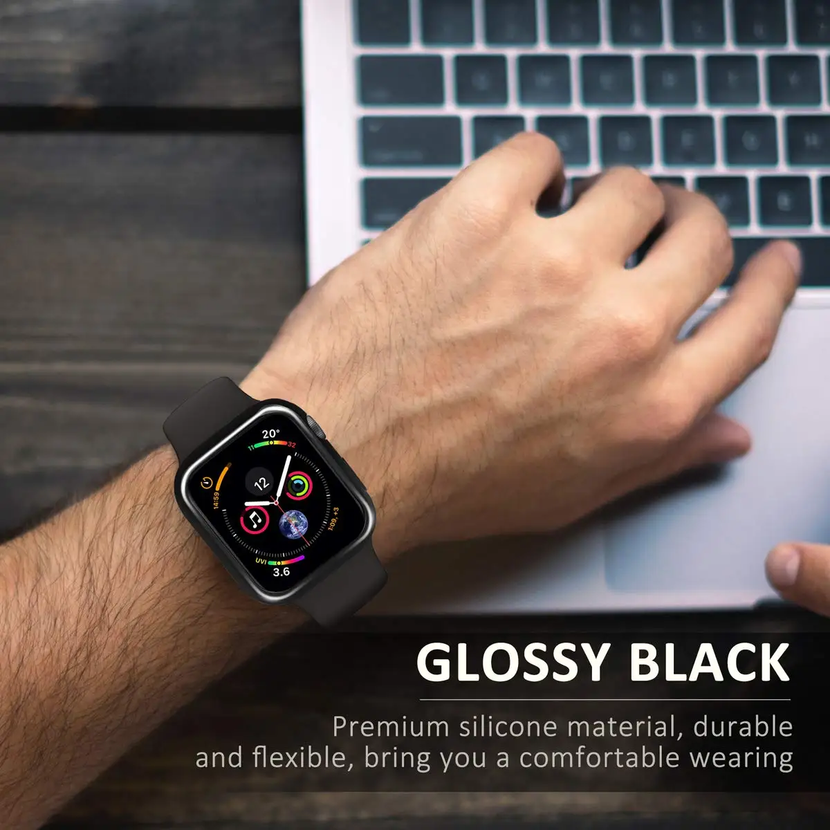 Lawatch TA чехол для Apple Watch Series 4 крышка 44 мм 40 мм бампер черный ТПУ ультратонкий защитный чехол для часов iWatch 4