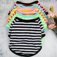 summer striped dog shirt cotton casual pet vest comfortable dog costume puppy t shirt breathable dog clothes