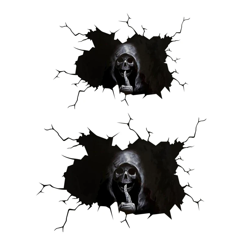 Страшные наклейки с черепами Стикеры Хэллоуин стены пола в стиле вечеринки окна