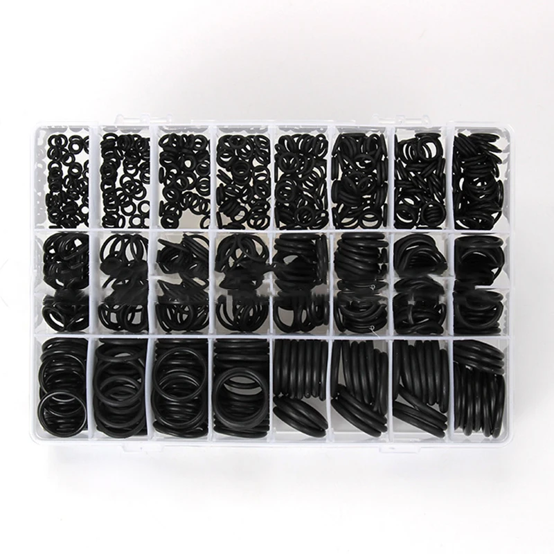 

740 Pcs Nitrile Rubber NBR O-Ring Gasket Seal Washer Assortment Kit Box Packaged Brand New And High Quality Top Selling