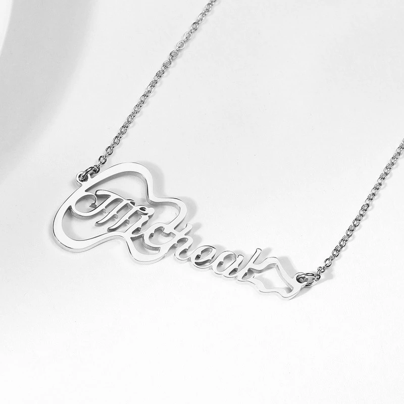 Мода Рок музыка гитара кулон для мужчин и женщин пользовательское имя Neckalces