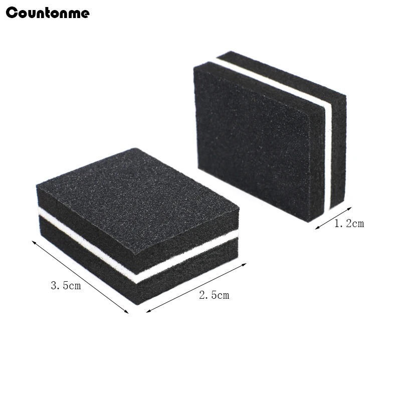 50Pcs/lot Sponge Nail Files 100/180 Mini Black Nail Buffer Block Sanding Sandpaper Nail Art Files For Manicure Strips Polishing