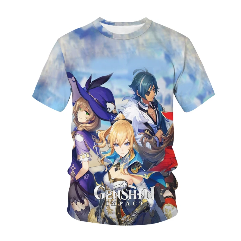 

Genshin-3d Print T Shirt Men Casual Hip-Hop Harajuku Short Sleeve O Neck Fashion Oversized T-Shirt Hot Sale