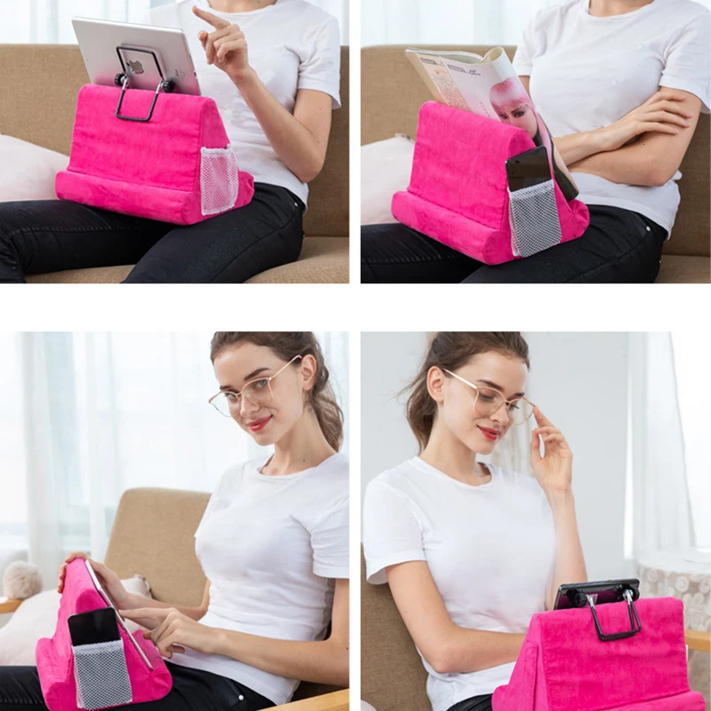 

Multi-Angle Soft Pillow Pad Pillow Lap Stand for iPads,Smartphones,Tablets,eReaders,Books,Magazines Support 7 Colors Available