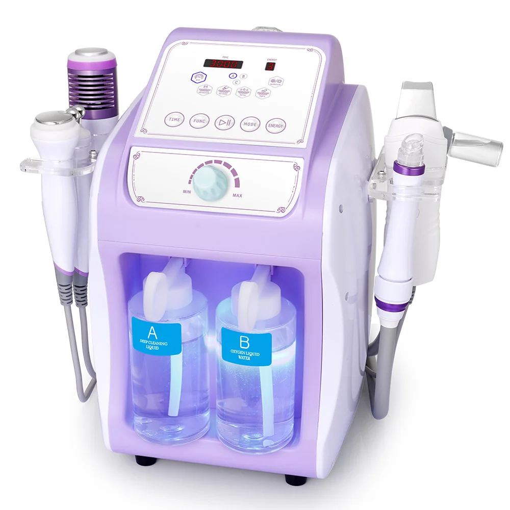 

6 in 1 Hydro Facial Ultrasonic Skin Care Lifting Anti-aging Wrinkle Removal Skin Scrubber Machine