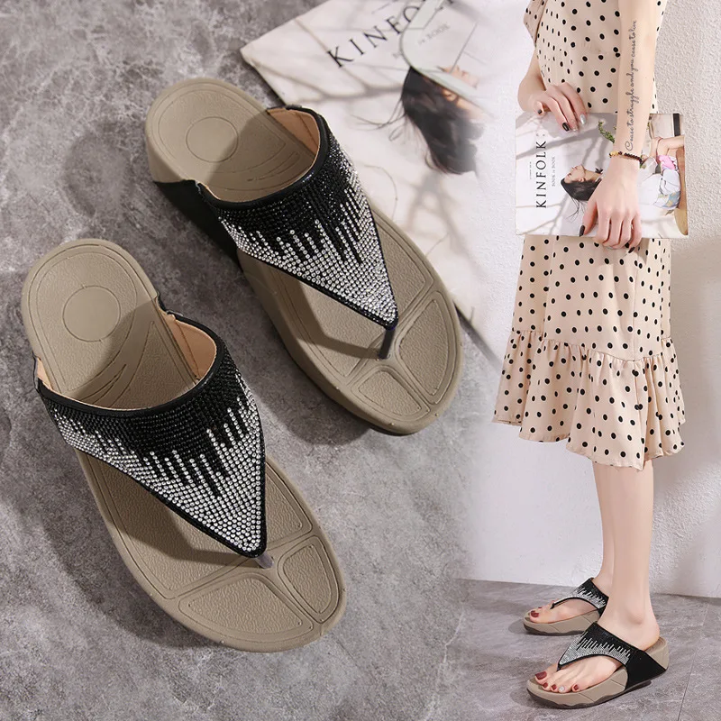 

YAERNI 2020 new women summer thongs shoes sandals indoor and outdoor slipper thongs slippers for women zapatos de mujer