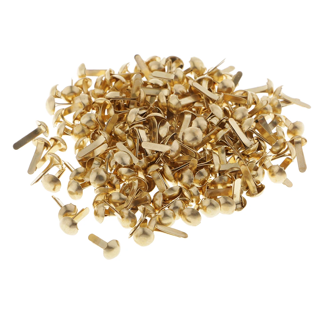 200 штук Мини круглая головка 4 5 мм Металлические брады бумажные крепежные детали