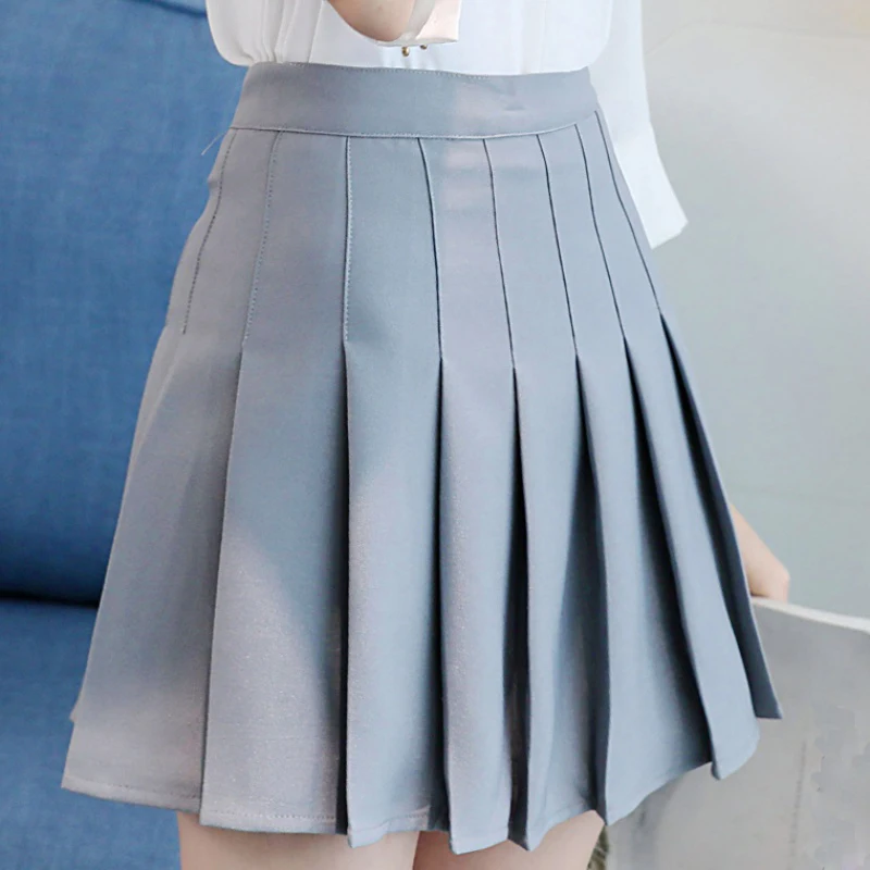 

high fashion skirt women school uniform Pleated skirt cosplay korean fashion clothing mini skirt Pink White Black miniskirt