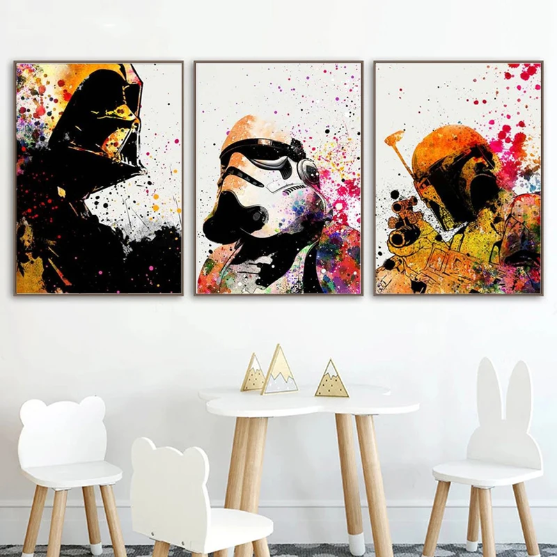 Disney Star Wars имперский Штурмовик кино акварельные плакаты и принты Картина на