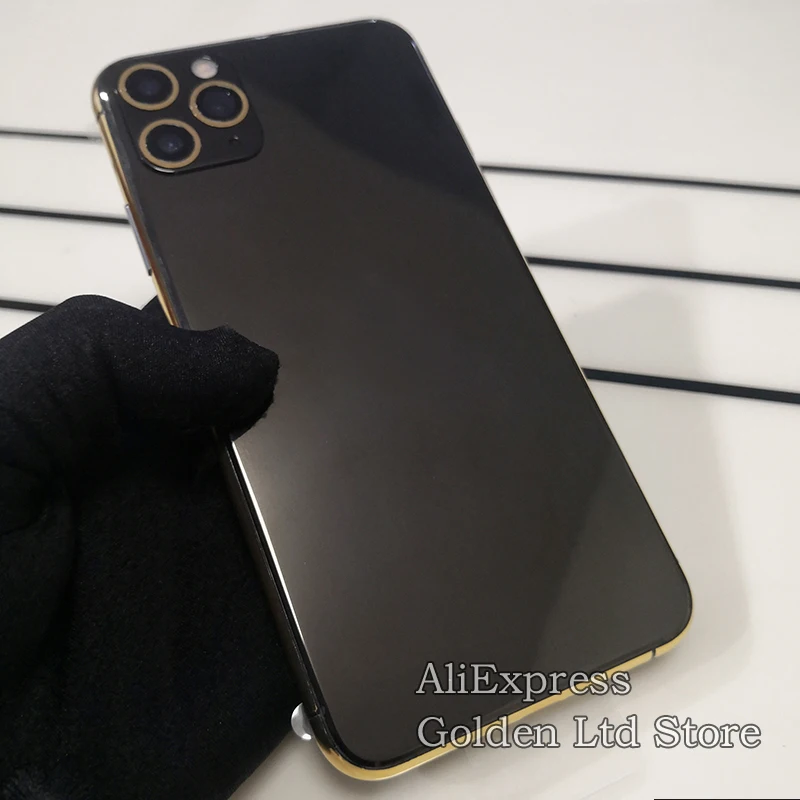 For 11Pro Max black gold housing 24K gold Luxury phone back cover 12Pro Xs limited edition Housing Middle Frame with logo