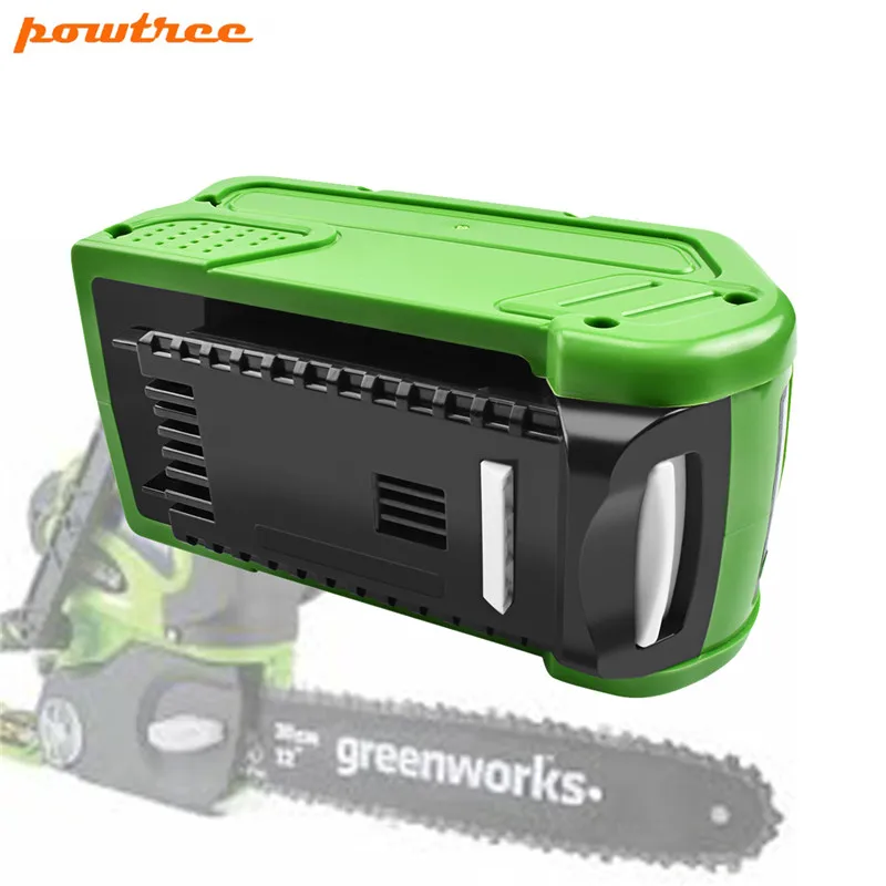 Powtree 40V 6.0Ah для GreenWorks 29472 29462 G MAX Сменные литий ионные аккумуляторы Аккумуляторный