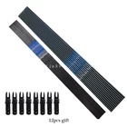 Стрельба из лука 12 шт. углерода стрелки вал ID4.26,2 мм Spine300-800 соединение, традициональный изогнутый назад лук Охота стрельба