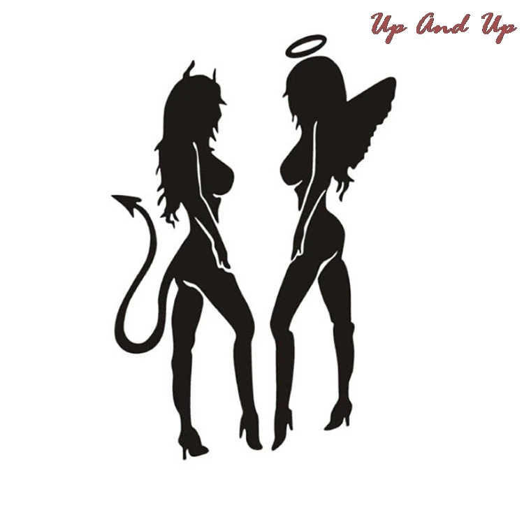 3D Автомобильные наклейки виниловые дьявол ангел демоны отражающие