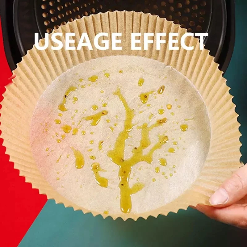 Листы для жарки воздушной фритюрницы (30/50 штук), одноразовые, не прилипающие, впитывающие масло для выпечки в духовке, использования в микроволновой печи и при жарке.