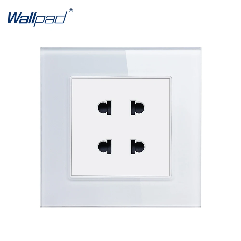 4 Pin универсальная розетка Wallpad Хрустальное стекло 110V 250V стандарт ЕС и