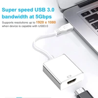 hd 1080p usb 3 0 to hdmi compatible adapter external graphics card audio video converter cable support windows xp vista win78