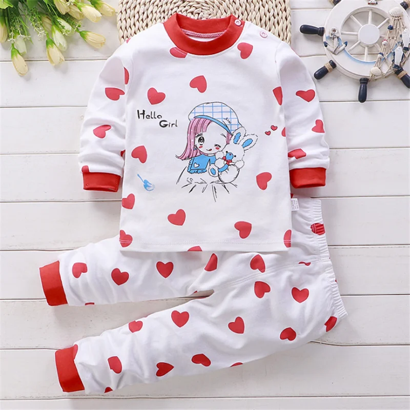 

Children's wear Girls' wear Children's Underwear Set Boys' wear cotton based baby pajamas Korean version Pajamas + pajama pants