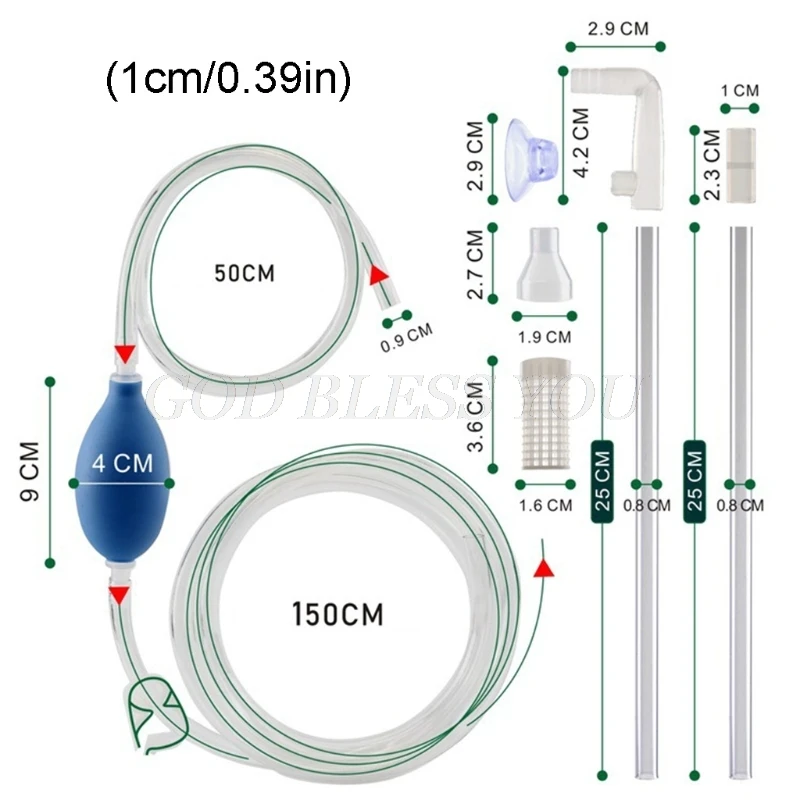 Ручной многофункциональный сифонный шланг для очистки аквариума помпа жидкости