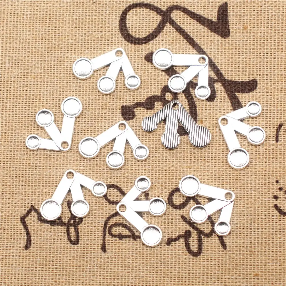 

Charms for jewelry making 20pcs 14x20mm antique silver color Seasoning spoon charms