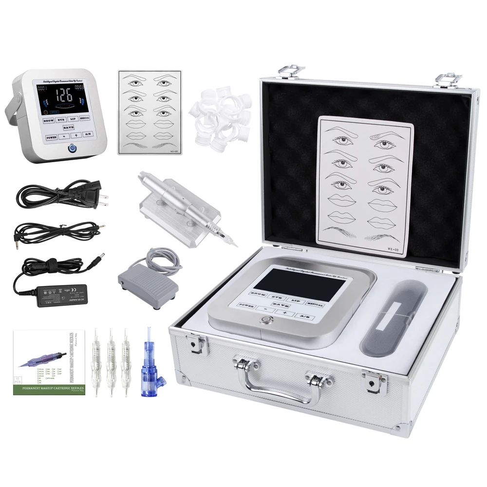 

Biomaser Permanent Makeup Machine Eyebrow Tattoo Digital Device Eyeliner Lip Machine Pen MTS Micro Cartridge Needle Set CTD003