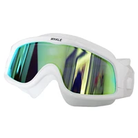big frame mirroredclear lens comfortable silicone swim glasses waterproof anti fog lens men women swimming goggles swim eyewear