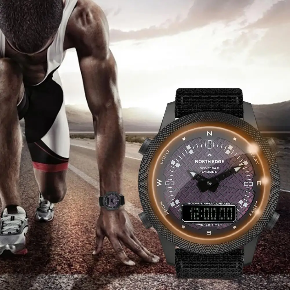 Новинка 2021 водонепроницаемые мужские Цифровые Смарт-часы на солнечной батарее