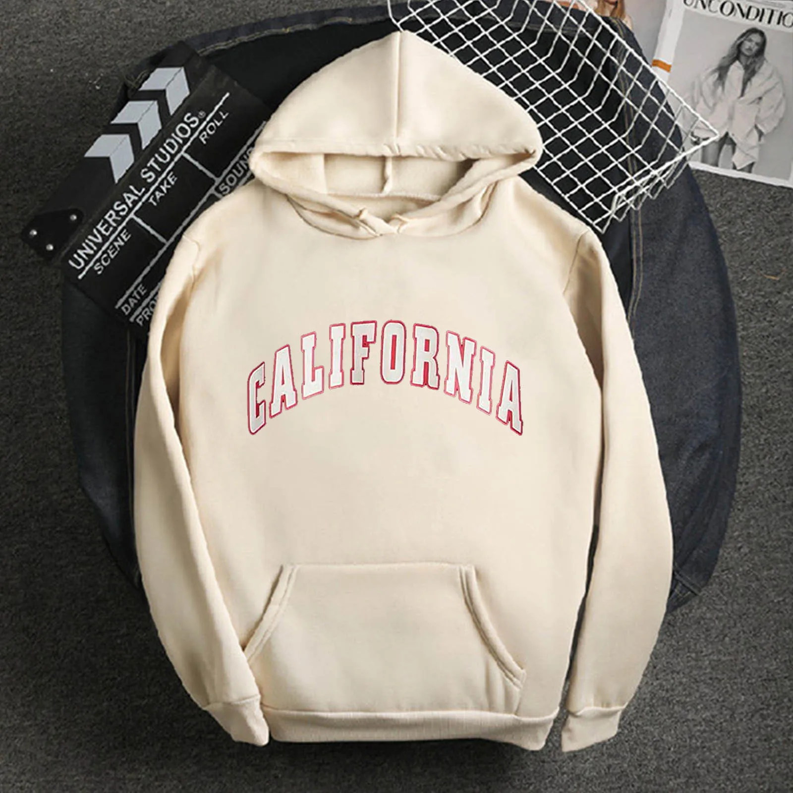 

Women's Print Hoodies Long-sleeved Sweatshirt Casual Pullover Women's Loose Coat And Fleece Hooded Hoodies Sweater Худи Оверсайз