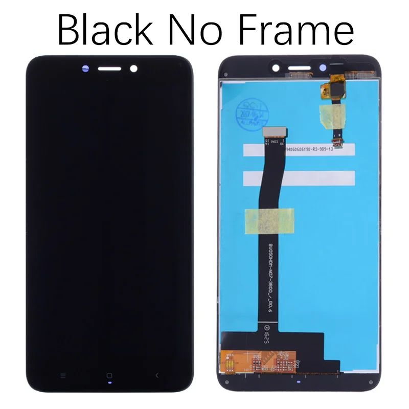 Black No Frame Дисплей для XIAOMI Redmi 4X / 4X Pro / 4X Prime LCD в сборе с тачскрином на рамке 5.0'' черный белый золото - Цвет: Black No Frame