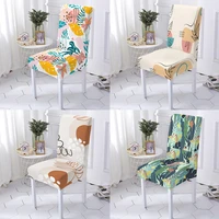 flower pattern p high living chair covers literary sense chair slipcover chairs kitchen spandex seat cover wedding1246 pcs