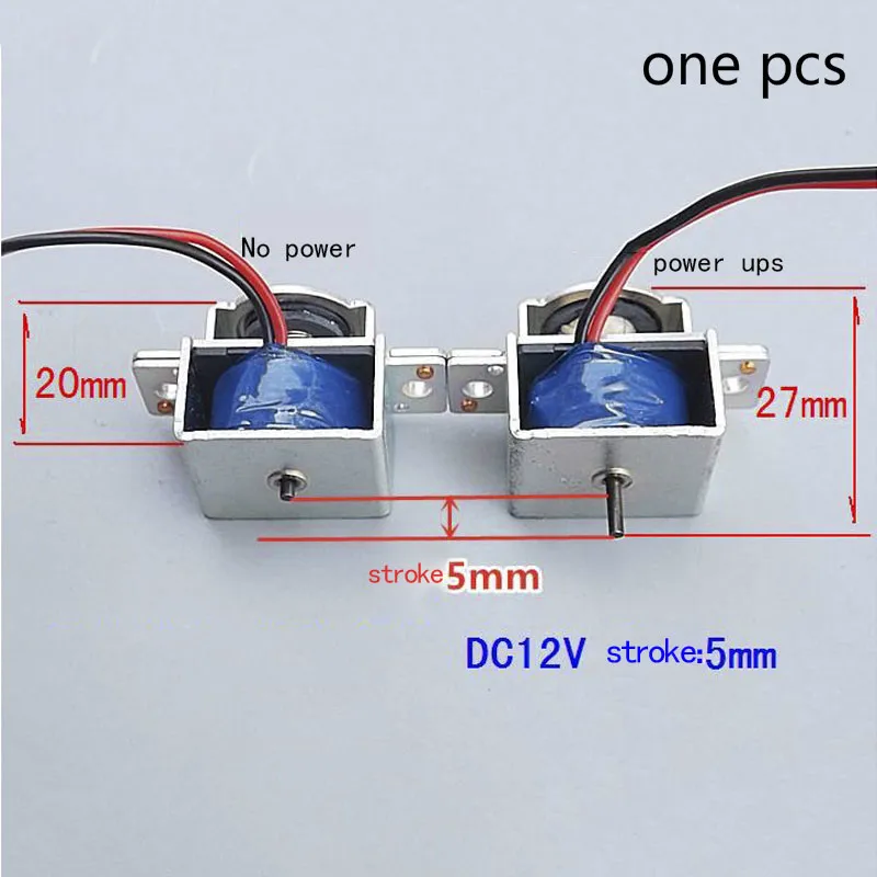 DC5V-DC12V 5 мм Электромагнитный Электромагнит для бытовой техники маленький мини