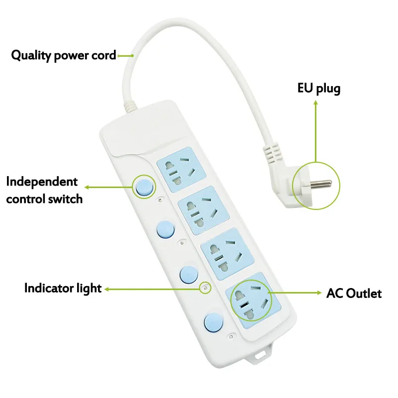 Новый Мощность полосы гнездо для шнура удлинителя 2 5 м 4/8 AC розетка адаптер