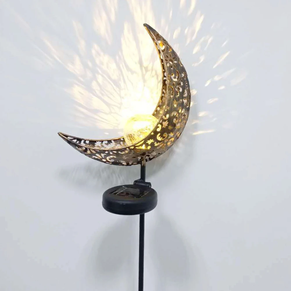 Садовые солнечные огни путь открытый Луна Кола металлические 2v 80ma