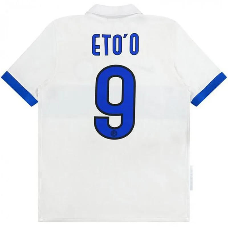 

2010 11 12 Saeijder Eto'o Milito Vintage Short Sleeve Custom Top Milan Retro Soccer Jerseys