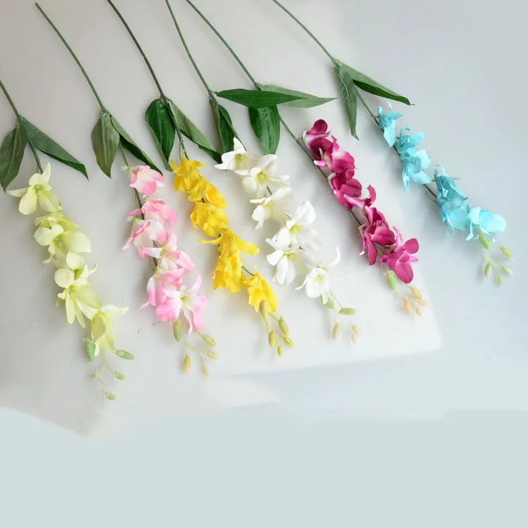 

Artificial Flower Branch Orchid DIY Wedding Bouquet Fake Flowers Home Living Room Decoration Display Photography Props