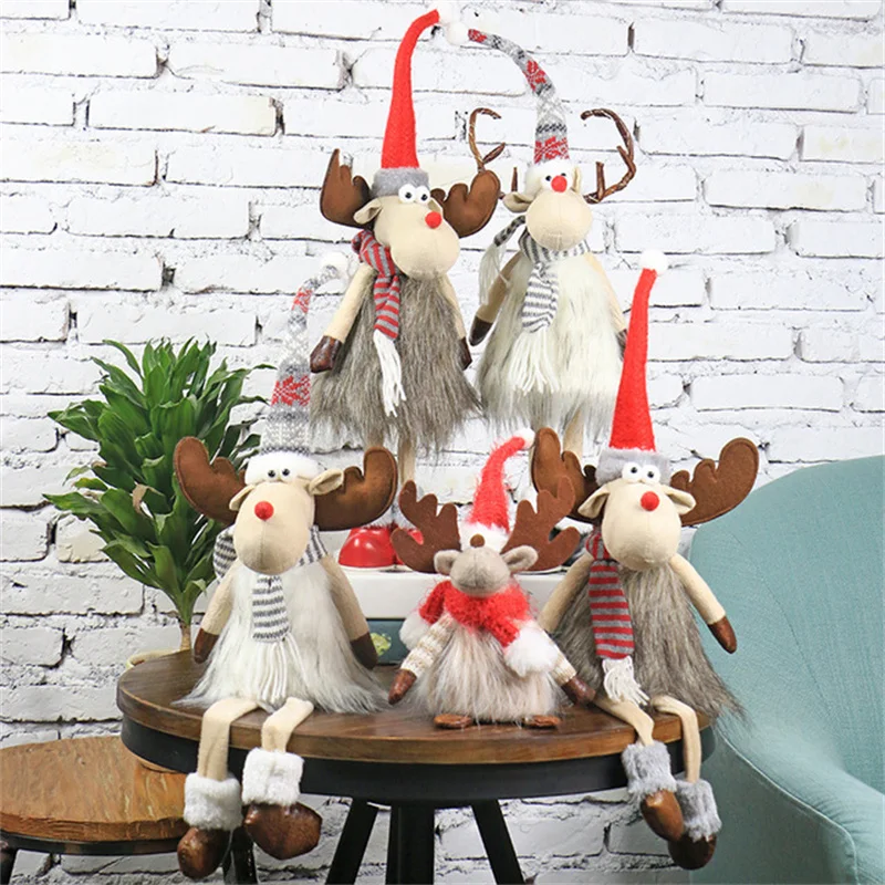 

Christmas Reindeer Elk Doll Retractable Standing Toy Xmas Party Gift Christmas Decorations for Home New Year Elk Kid Toy Navidad