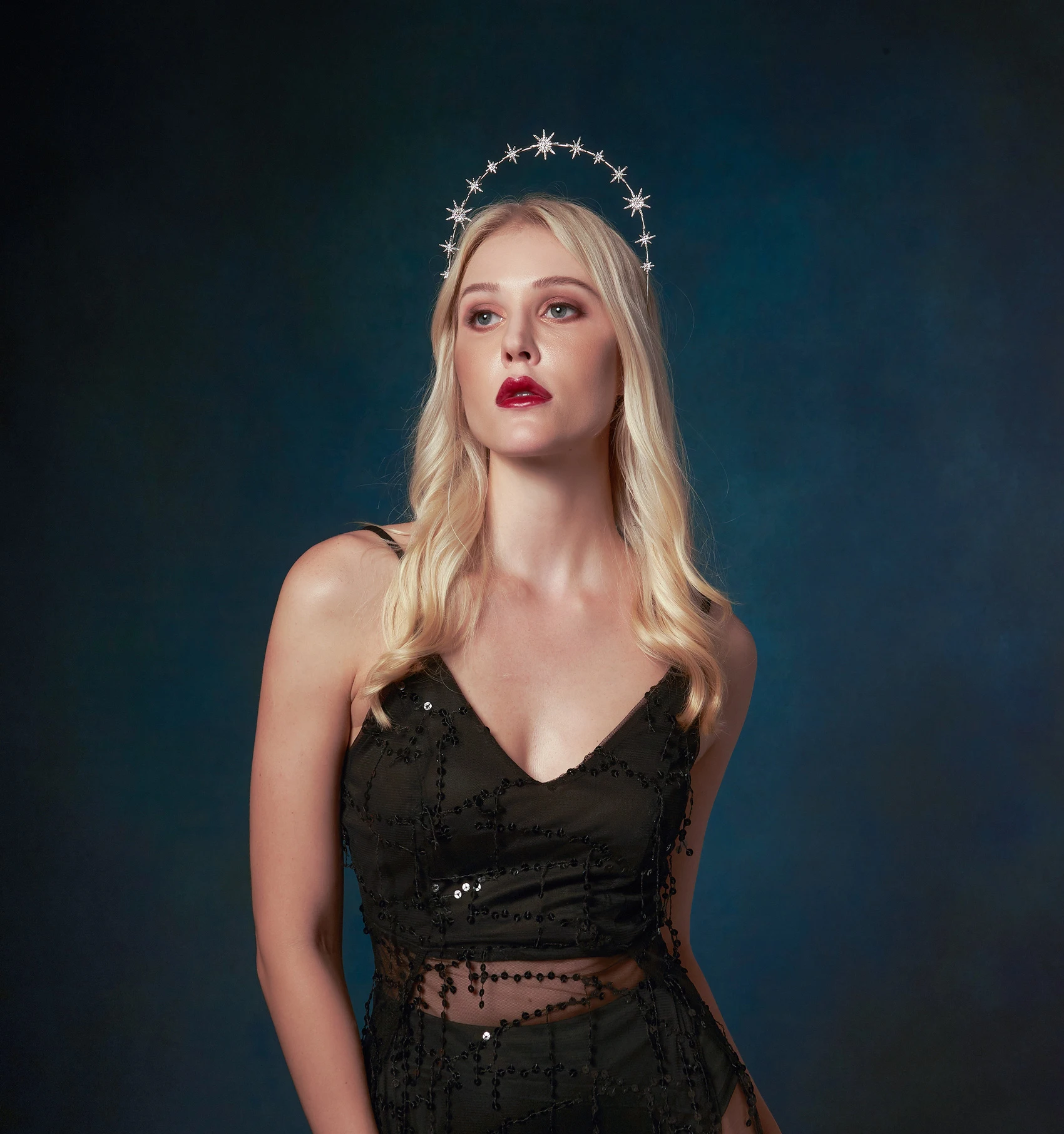 Halo Crown Moon Stars богиня Корона ободок тиара и короны для женщин Boho свадебный головной