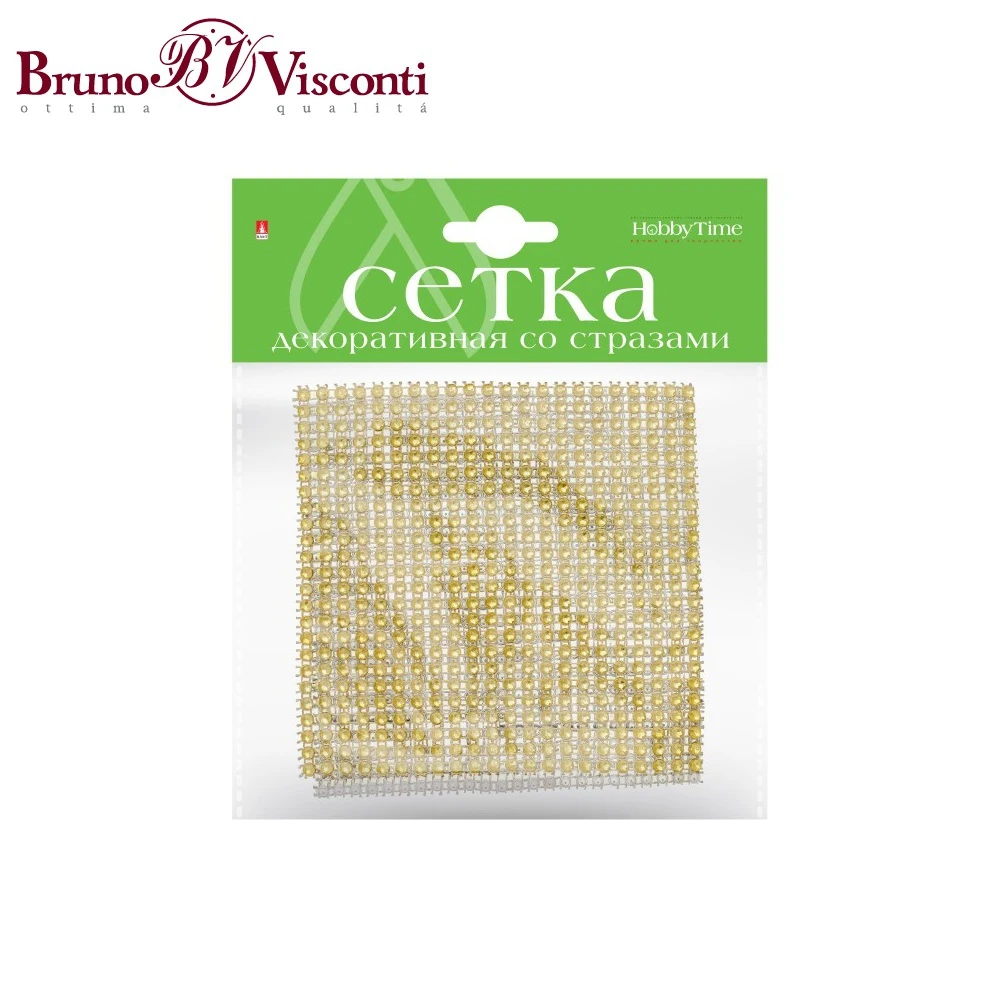 СЕТКА ДЕКОРАТИВНАЯ СО СТРАЗАМИ 2 ШТ. 12*12 СМ. ВИДА 2-606/01 BRUNO VISCONTI | Дом и сад
