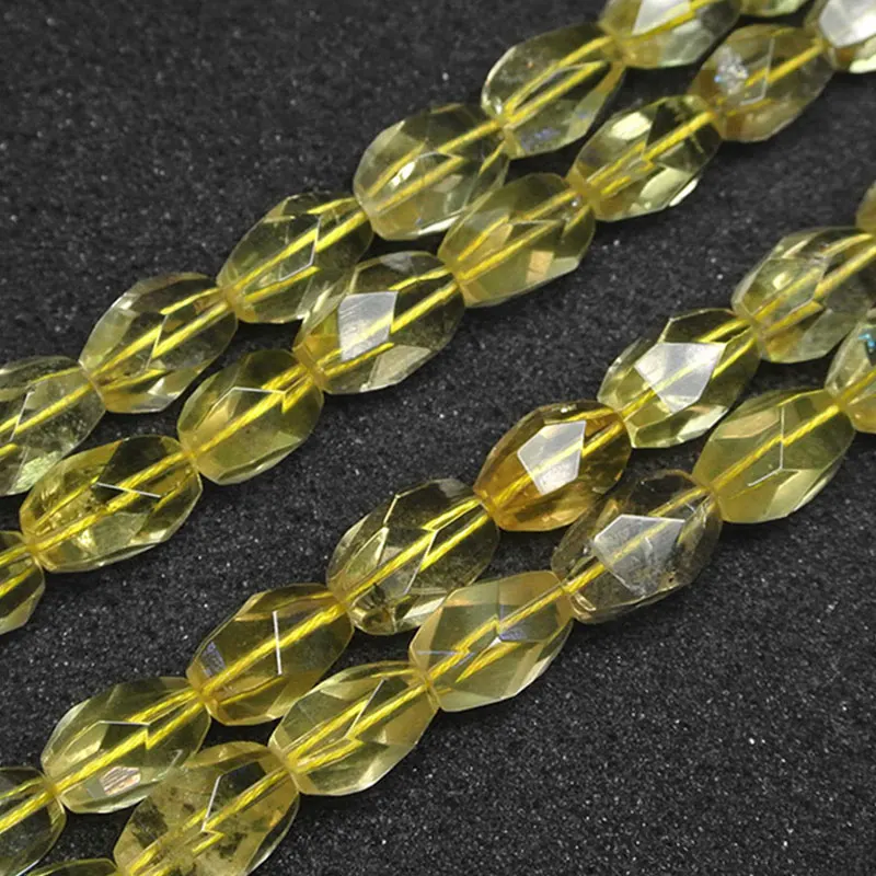 Бусины Из Натурального лимона и кварца 11 х15 мм|Бусины| |